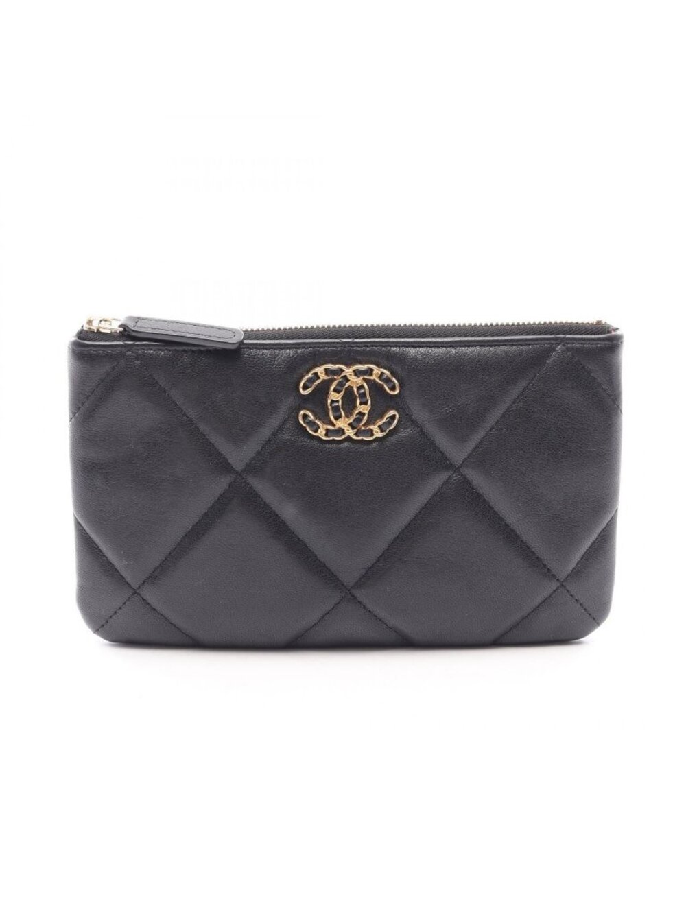 Chanel Pouch 19 Quilted Black Lambskin
